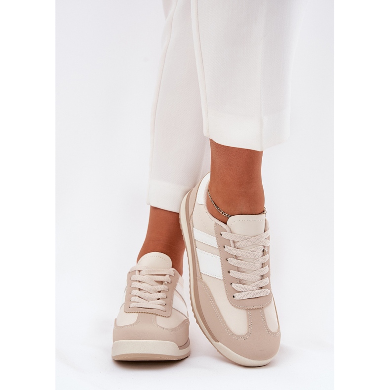 Beige Damen Sneakers Sportschuhe 2