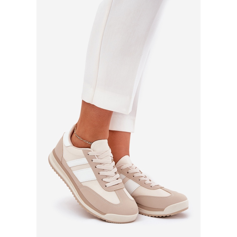 Beige Damen Sneakers Sportschuhe 1