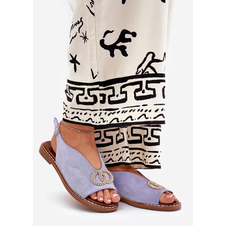 Frauensandalen mit flachem Eco Blue Eco Eco Eco blau 1