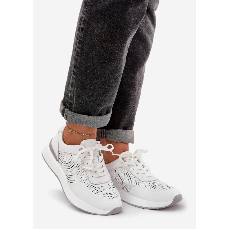 S.Barski Ledersportschuhe Sneakers Frauen S. Barski LR51-551 Weiß 1