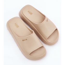 Frauenschaumflip Flops auf der Big Star RR274A569 -Plattform Beige 8