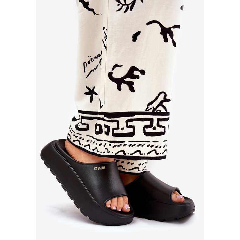 Damenschaumschuhe auf der Big Star RR274A567 Black Platform schwarz 1