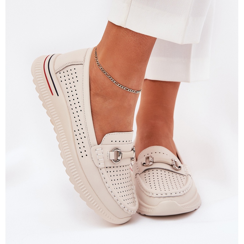 Openwork Vinceza 95331 natürliche Ballerinas beige 2