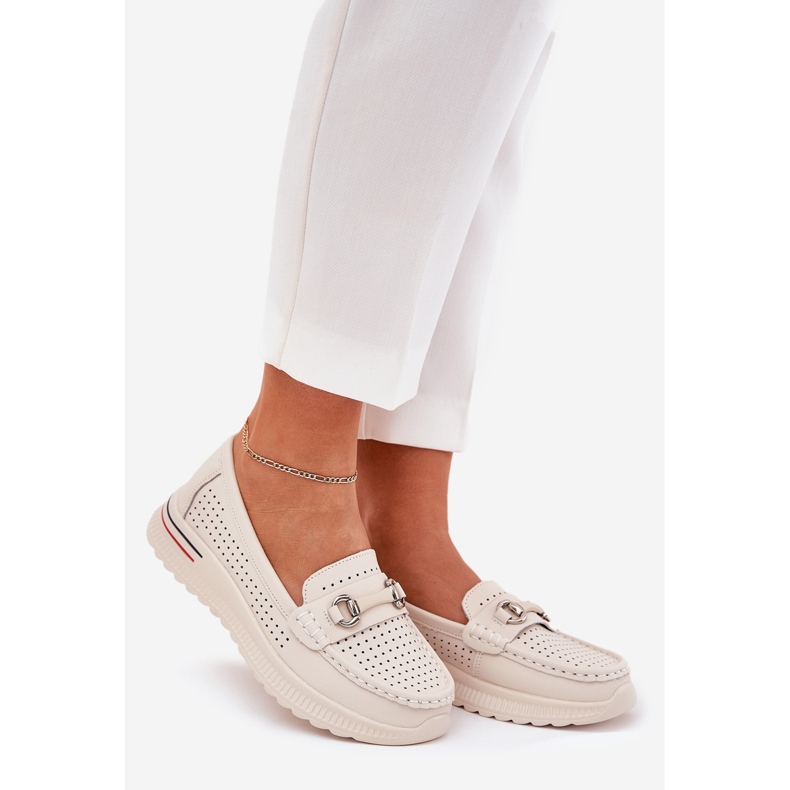 Openwork Vinceza 95331 natürliche Ballerinas beige 1