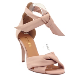 Badura 4650 Damensandale in Lachs rosa 1