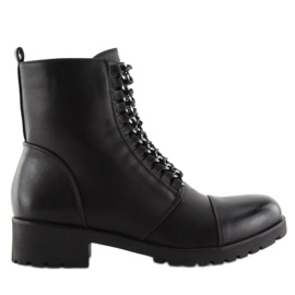 Schwarze Arbeitsstiefel A89626 schwarz 2