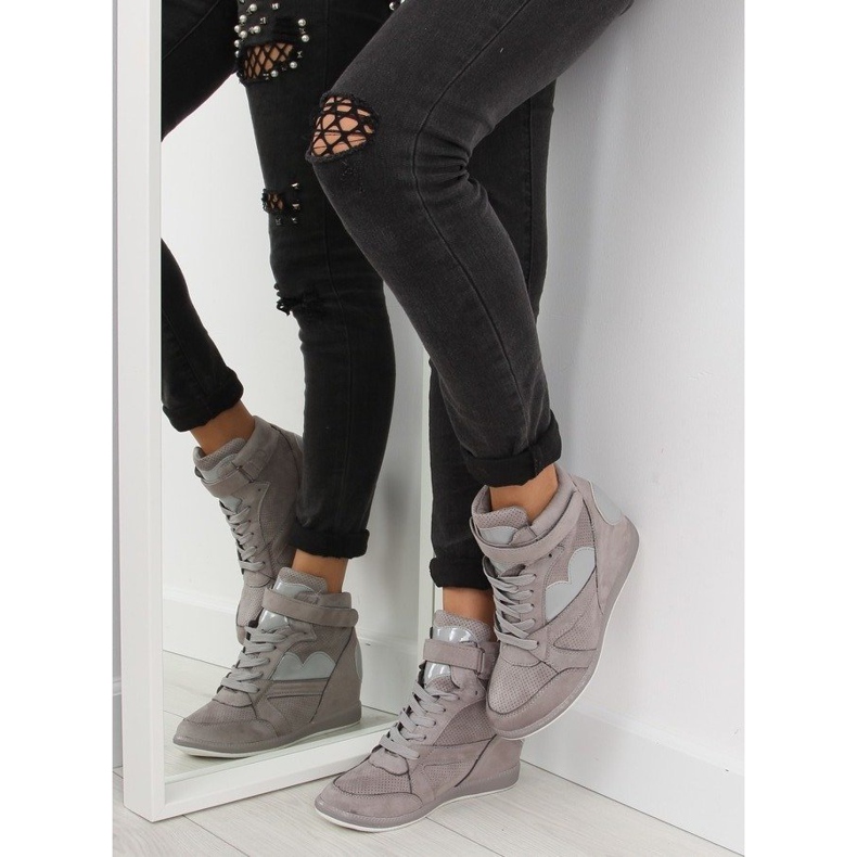 Graue graue Damenturnschuhe 1542 grau 2