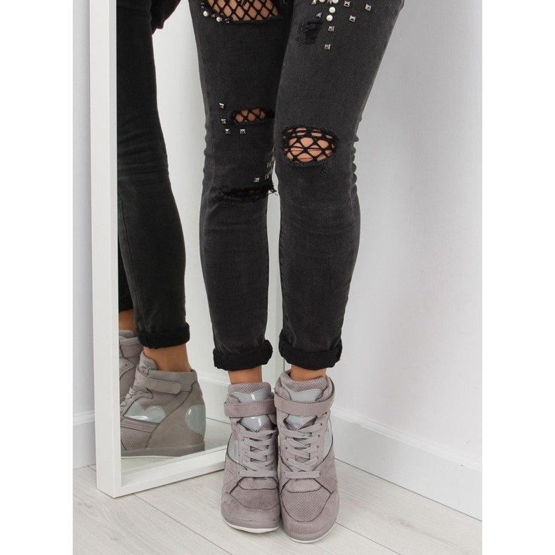 Graue graue Damenturnschuhe 1542 grau 1