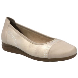 Schuhe, Frauen Ballerinas Rieker L9353-62 Beige 19