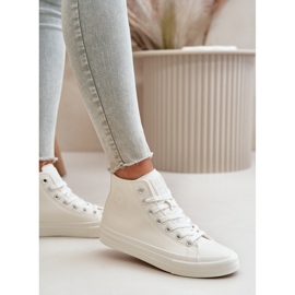 Isolierte Sneaker von Frauen mit Öko-Leder Big Star OO274932 weiß 4