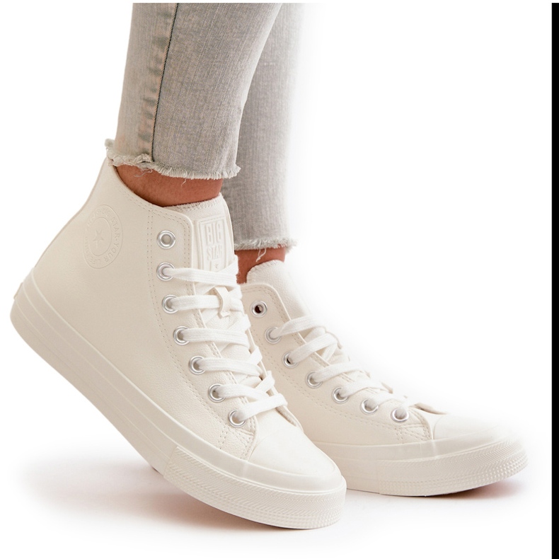 Isolierte Sneaker von Frauen mit Öko-Leder Big Star OO274932 weiß 6