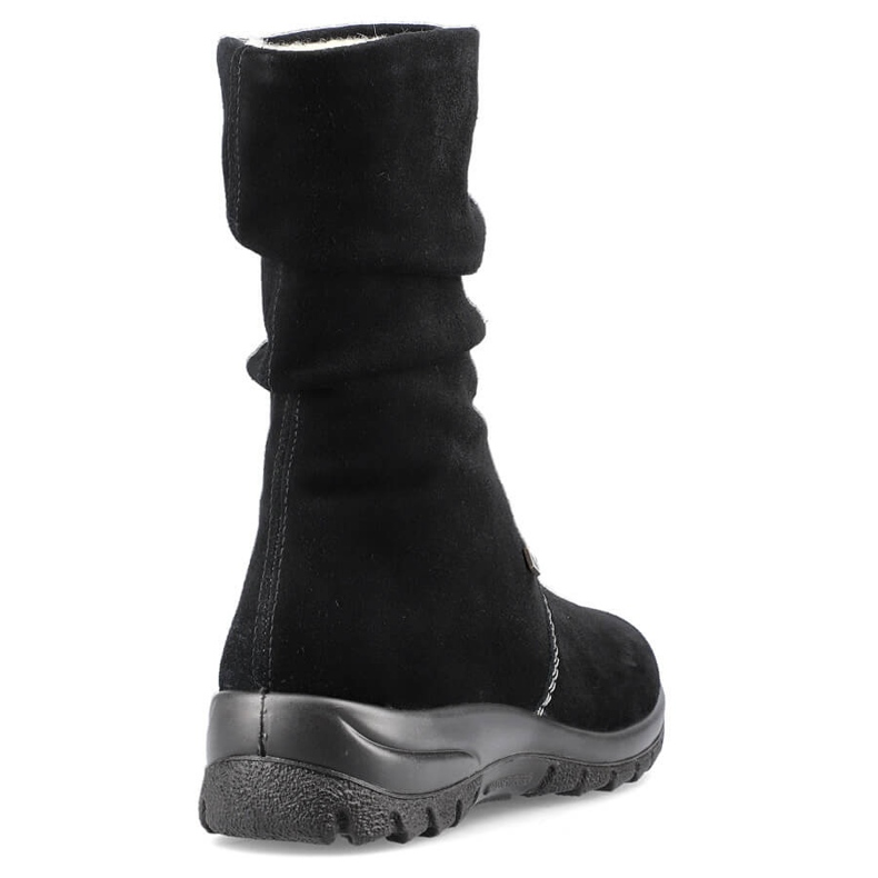 Damen isolierte Lederstiefel RIEKER Z7171-01 schwarz 2