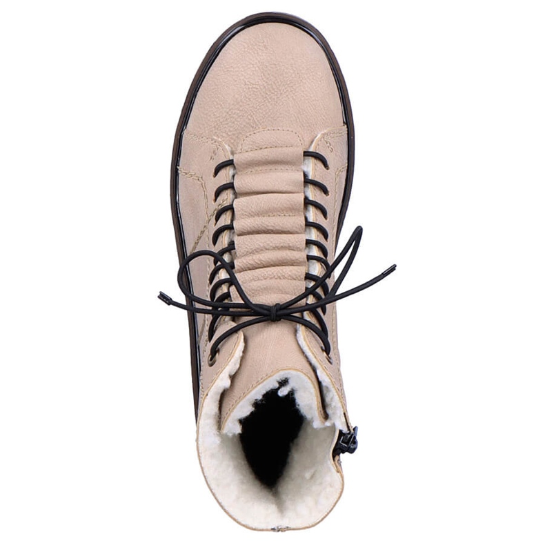 Bequeme beige isolierte Damenstiefel Rieker Y3420-60 2