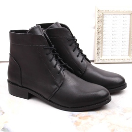 Schwarze Lederstiefel von Dolce Pietro für Damen 1