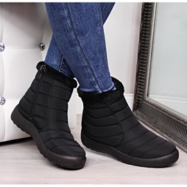 Schwarze NEWS wasserdichte Schneestiefel mit Reißverschluss 2