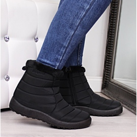 Schwarze NEWS wasserdichte Schneestiefel mit Reißverschluss 3