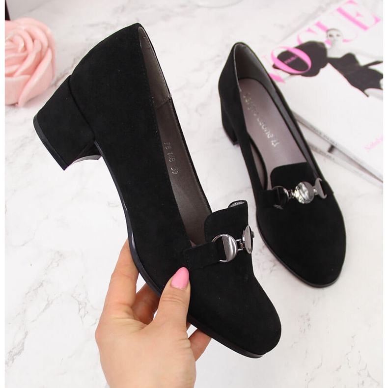 Schwarze Damenschuhe mit Block von Sergio Leone 2