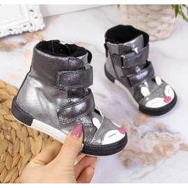 Mädchenschuhe, Klettverschluss, Silberfuchs, Kornecki 6583 silber- 2