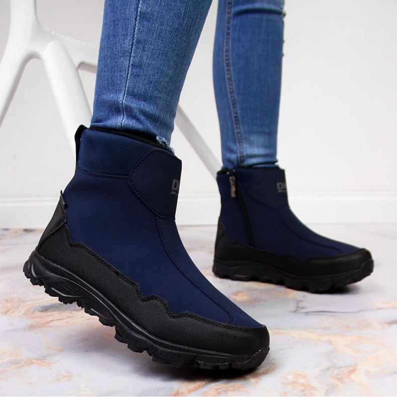 Wasserdichte marineblaue DK-Schneestiefel 2