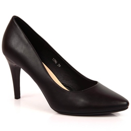 Schwarze Stiletto-Pumps von Sergio Leone 1