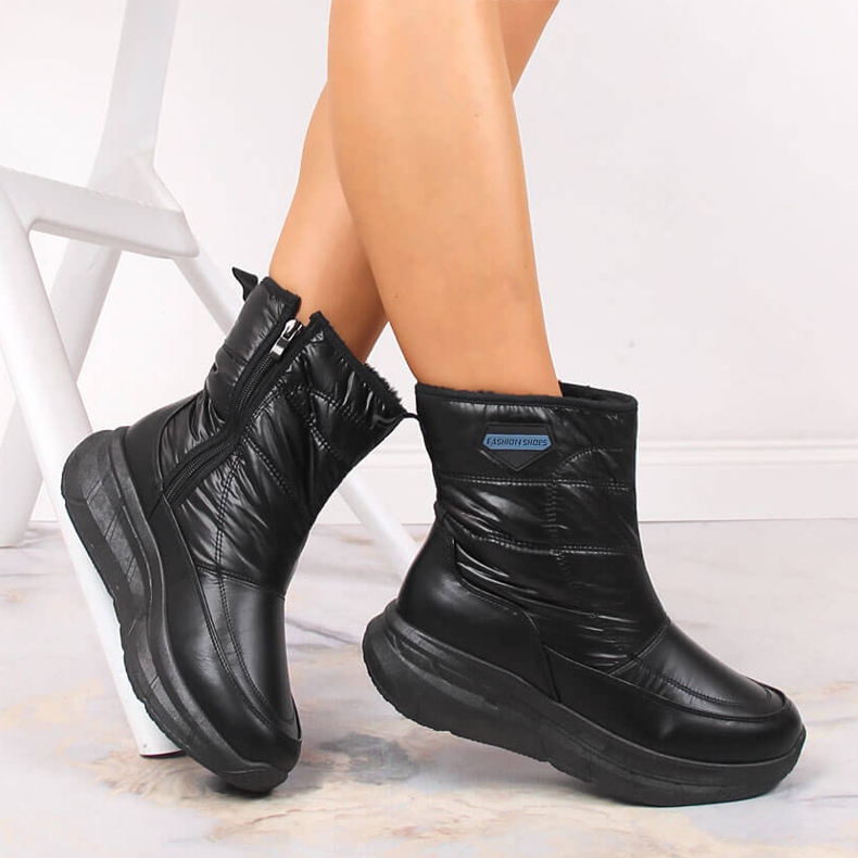 Schwarz Filippo schwarz isolierte Sport-Schneestiefel für Damen 2