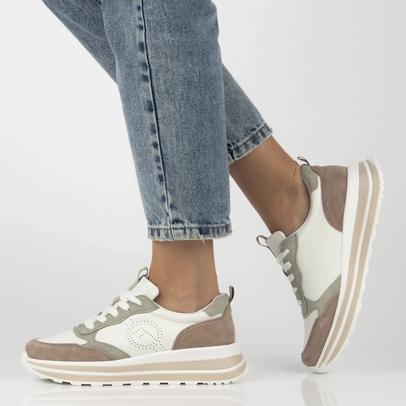 Filippo DP6787/25 Leder -Sneaker weiß 1