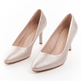 Goldene Damenpumps „Sergio Leone 1336“. 2