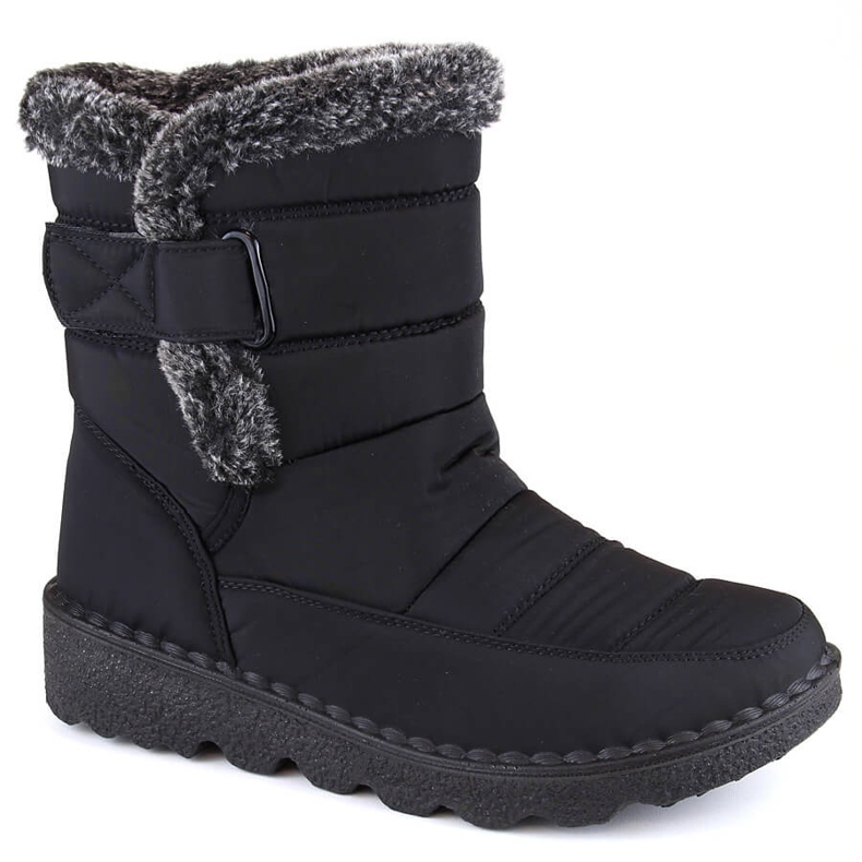 Isolierte Damen-Schneestiefel mit Klettverschluss, schwarz T.Sokolski Z23-346 1