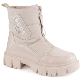 Isolierte Damen-Schneestiefel mit Reißverschluss, beige Filippo DBT4960 1