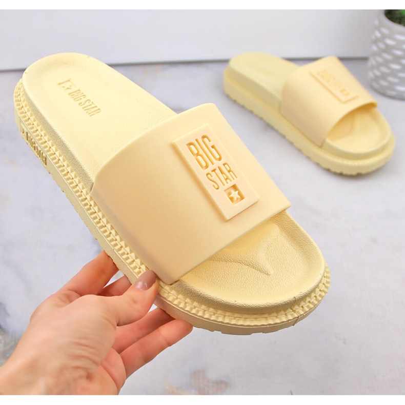 Gelbe Damen-Plateau-Flip-Flops Big Star LL274427 2