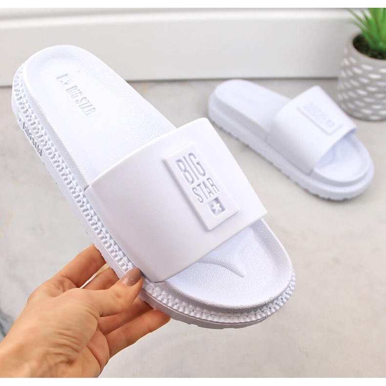 Weiße Plateau-Flip-Flops für Damen Big Star LL274428 1