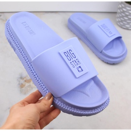 Blaue Plateau-Flip-Flops für Damen Big Star LL274431 2