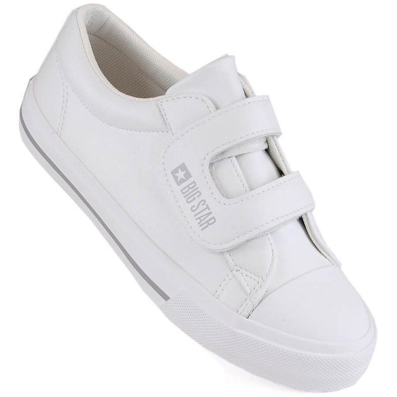 Kindersneaker aus ökologischem Leder mit Klettverschluss, weiß Big Star LL374071 1