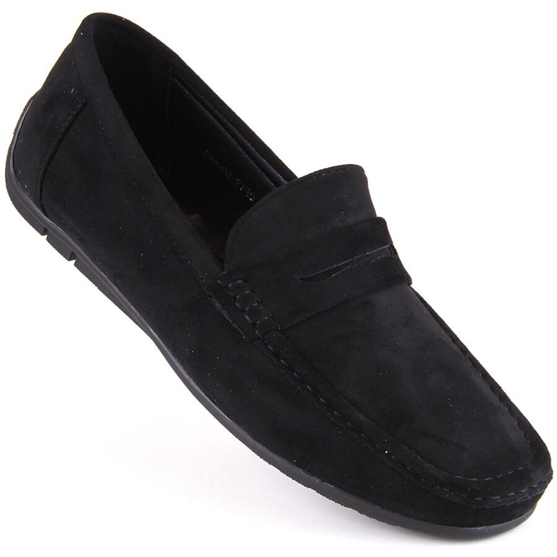 News Wildlederschuhe, Herren-Slipper, schwarz Unisoft 7710 1