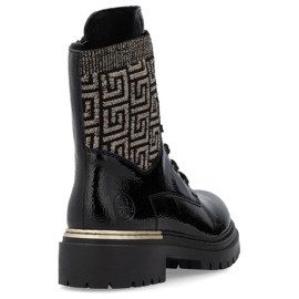 Bequeme isolierte schwarze Damenstiefelette Rieker 72607-00 1