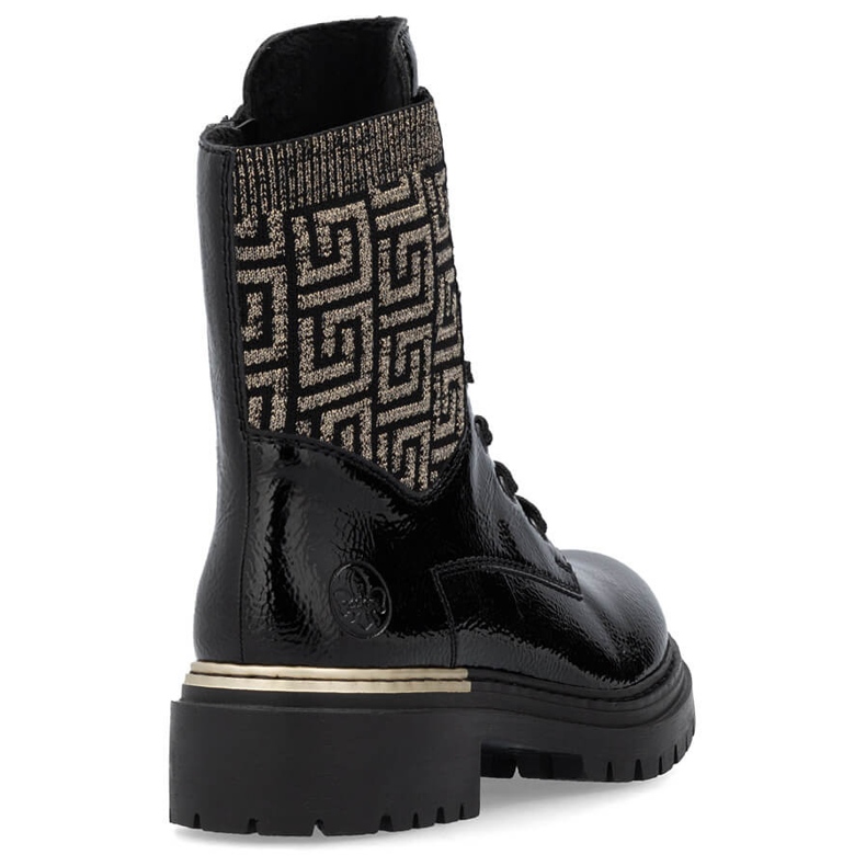 Bequeme isolierte schwarze Damenstiefelette Rieker 72607-00 1