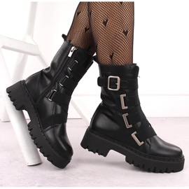 Damen-Arbeiterstiefel aus Leder, schwarz Big Star OO274A256 4