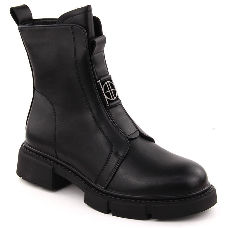 Schwarze Damen-Lederstiefeletten Filippo DBT6524 1