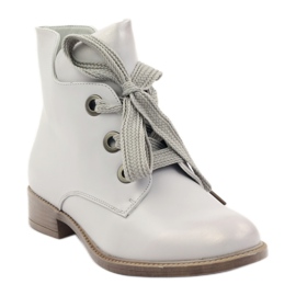 Stiefel Sergio Leone 300 silbermetallic grau 1