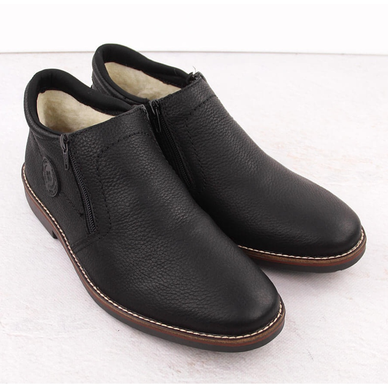 Isolierte Herren-Lederstiefel, schwarz, Rieker 15399-00 2
