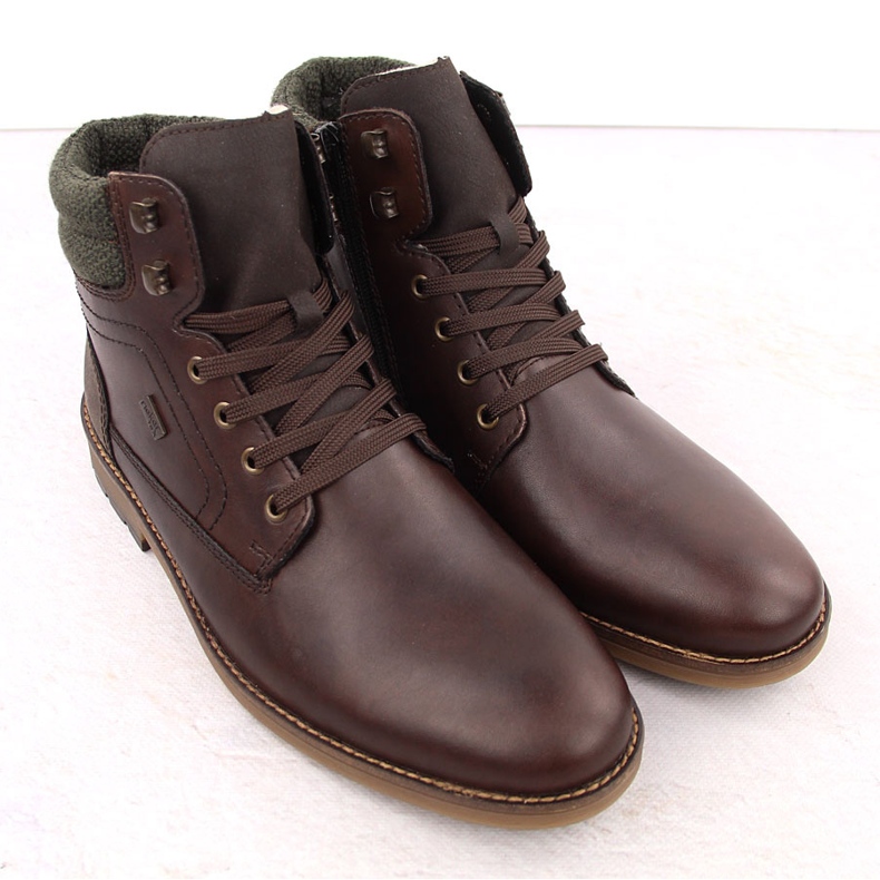Wasserdichte Stiefeletten aus Leder, isolierte Herrenschuhe, braun Rieker F4544-25 2