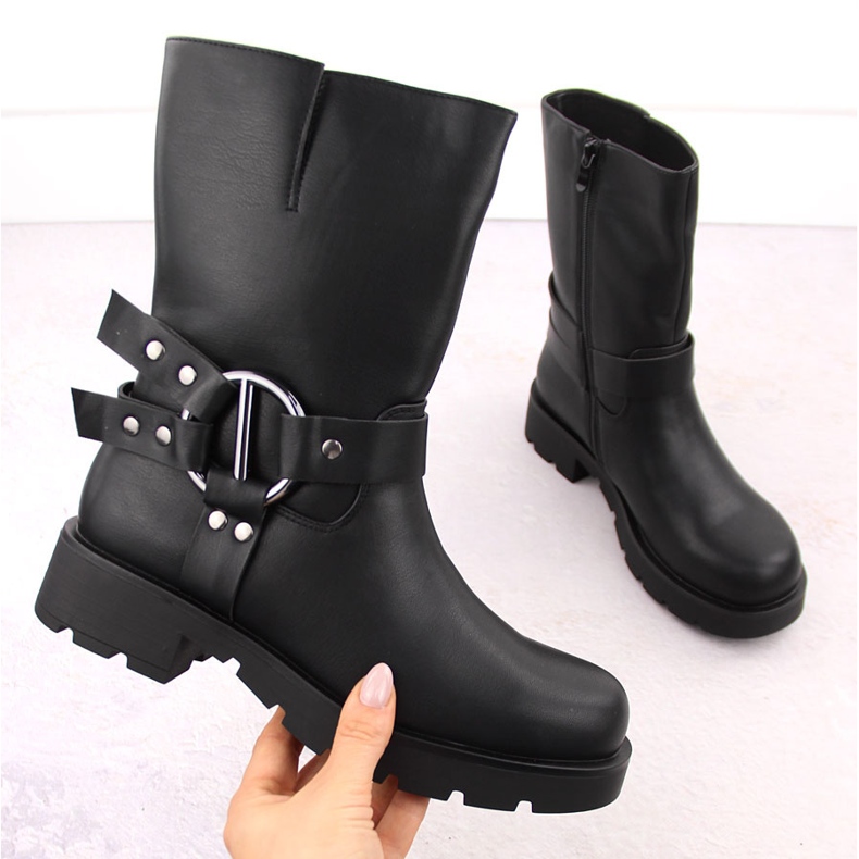 Isolierte Damenstiefel, schwarz Potocki 54300 1