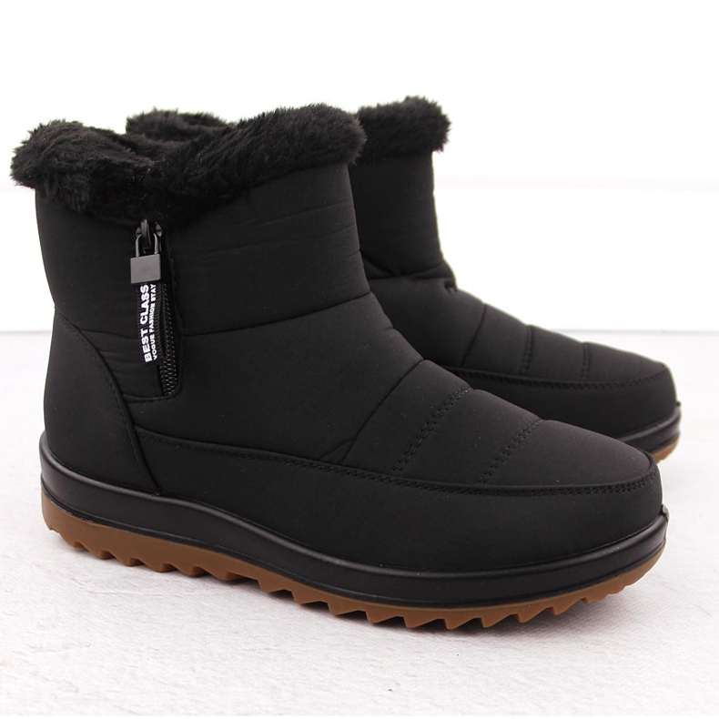 Damen-Schneestiefel mit Fell, schwarz Potocki 66302 2