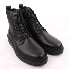 Isolierte Herren-Lederstiefel, schwarz, Rieker 30101-00 2