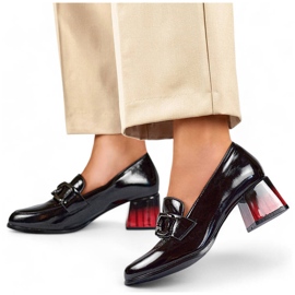 Elegante Damen-Lacklederschuhe mit hohem Absatz, schwarz GD-FL477-B 1