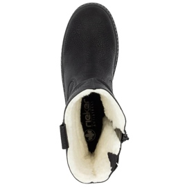 Isolierte Damenstiefel auf der schwarzen Plattform Rieker 74283-00 1