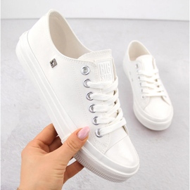 Damen-Low-Top-Sneaker aus Textil, weiß Big Star NN274285 1