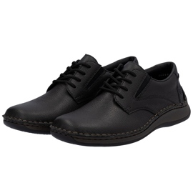 Komfort Herrenlederschuhe Rieker 05211-00 Schwarz 1
