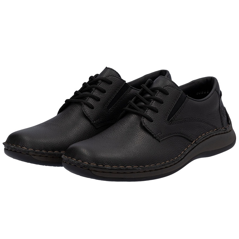 Komfort Herrenlederschuhe Rieker 05211-00 Schwarz 1