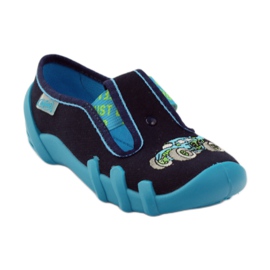 Befado Kinderschuhe Hausschuhe 290x161 marineblau blau grün 1
